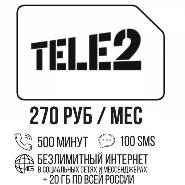 SIM-карта Сим карта Безлимитный интернет в социальных сетях и ...