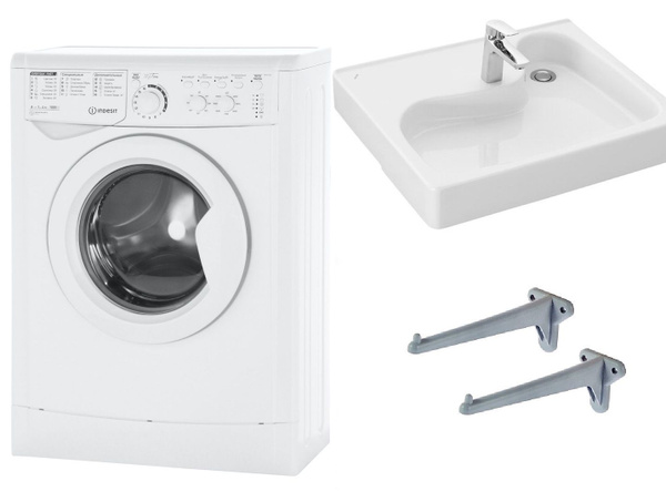 Стиральная машина Indesit IWUC 4105 с раковиной Клио 50, белый - купить ...