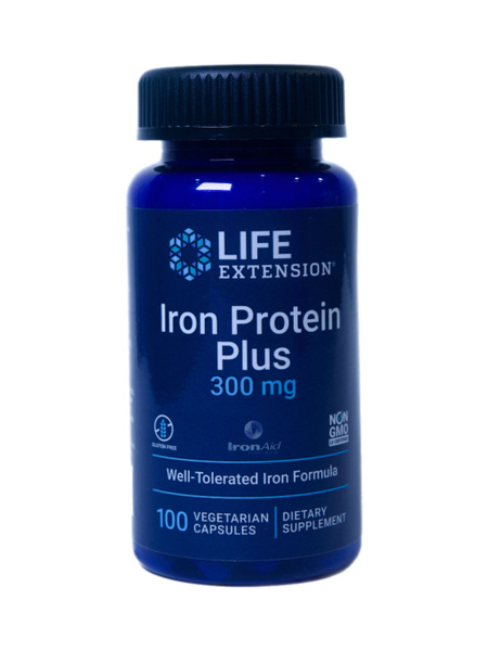 Iron Protein Plus 300 mg железо протеин 100 капсул купить на OZON по ...