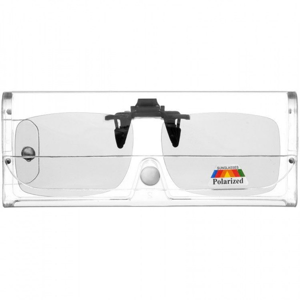 Клипон на очки Azuza А17 с поляризацией Polarized Зеркально-серые 50% ...