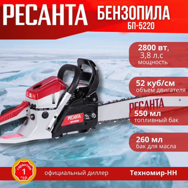 Бензопила БП-5220 Ресанта - купить с доставкой по выгодным ценам в ...