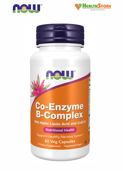 NOW Co-Enzyme B-Complex 60 капсул Коэнзим и Б-комплекс коэнзим Q10 ...