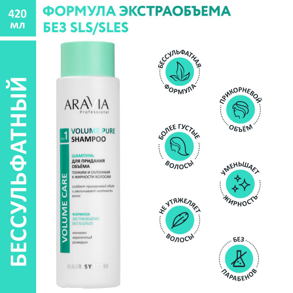 ARAVIA Professional Шампунь для придания объема тонким и склонным к ...