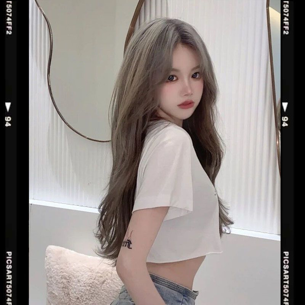 Сплит-парик Женские пушистые длинные волосы с восемью челками ...