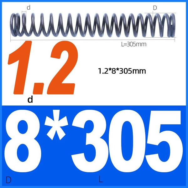 Пружина стальная 1.2 * 8 * 305mm Y - образная пружина давления 1 шт ...
