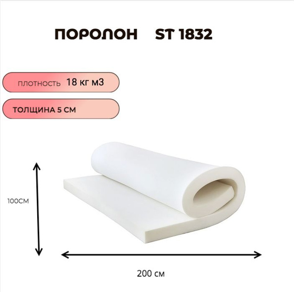 Поролон мебельный плотность 20