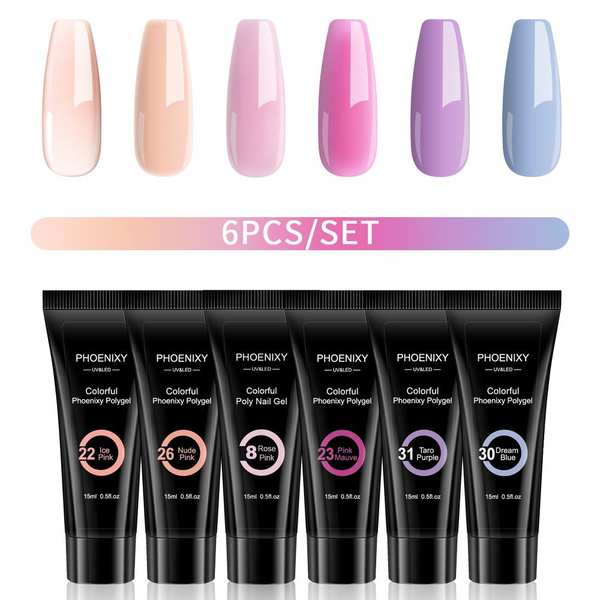 PHOENIXY/6 штук набор для наращивания ногтей с гелем-полигелем - купить ...