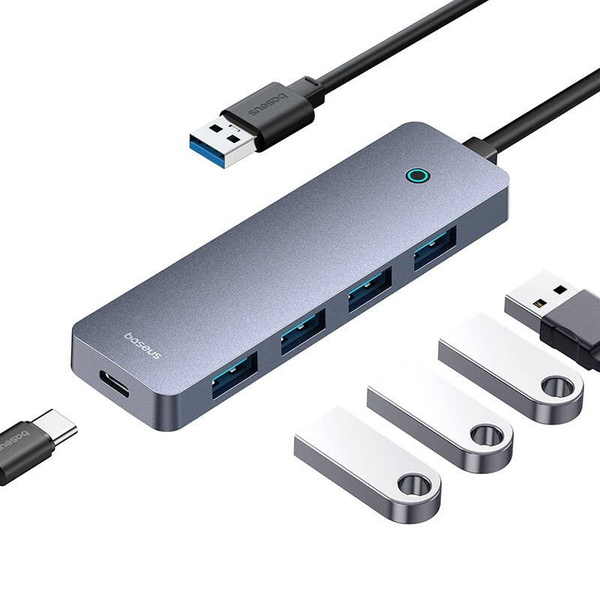 Хаб концентратор Baseus UltraJoy Series 4-Port HUB Lite 50см Серый ...