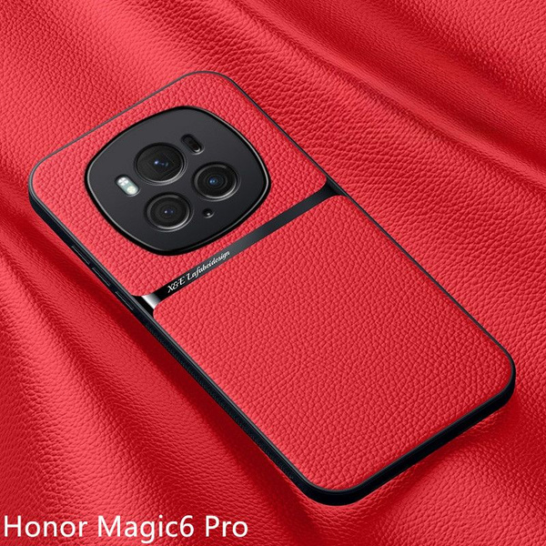Текстура Кожа чехол для Honor Magic 6 Pro / Magic6 Pro Магнитное ...