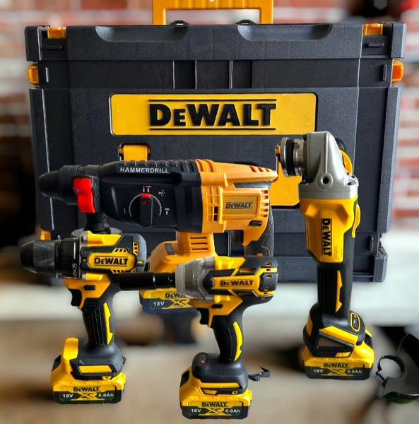 Набор аккумуляторного инструмента Dewalt 4 в1 гайковерт, шуруповерт ...