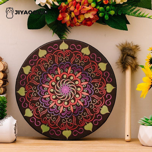 Перкуссионный инструмент шаманский бубен, 25*5 см. - купить с доставкой ...