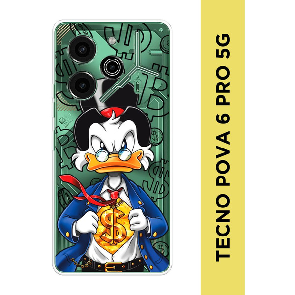 Силиконовый чехол на Tecno Pova 6 Pro 5G / Текно Пова 6 Про "Scrooge ...