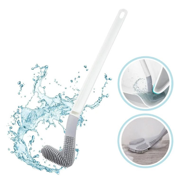 Антибактериальная силиконовая щетка для унитаза контактного типа ...