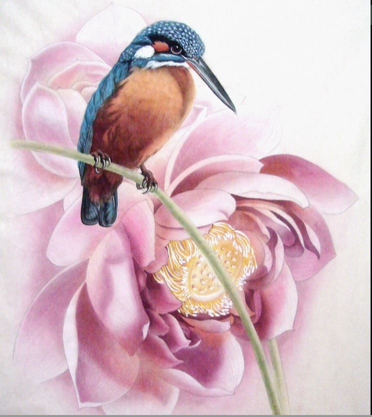 Набор для вышивания гладью шелком "Птица" - купить с доставкой по ...