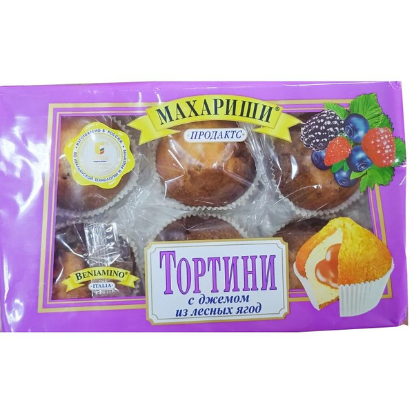 МАХАРИШИ Кекс Тортини Лесная ягода, 200 г - купить с доставкой по ...
