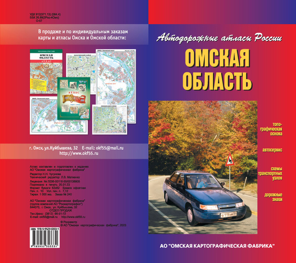 Омская картографическая фабрика Географическая карта Executive, масштаб ...