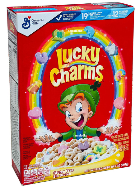 Хлопья Lucky Charms с маршмеллоу, оригинальный дизайн - 297 гр - купить ...