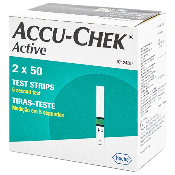 ACCU-CHEK Тест-полоски для определения глюкозы крови №100 Activ на ...