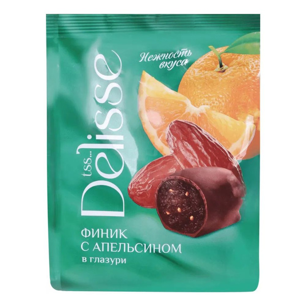 Конфеты глазированные Delisse Финик с апельсином 200 г - купить с ...