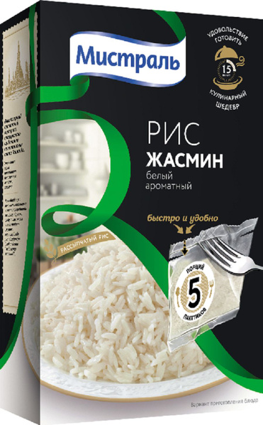Рис Жасмин 5 пакетиков по 80гр - купить с доставкой по выгодным ценам в ...