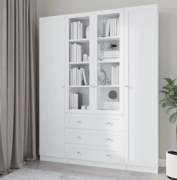 Шкаф книжный "Билли 4", 150x40x220 см купить c доставкой на OZON по ...