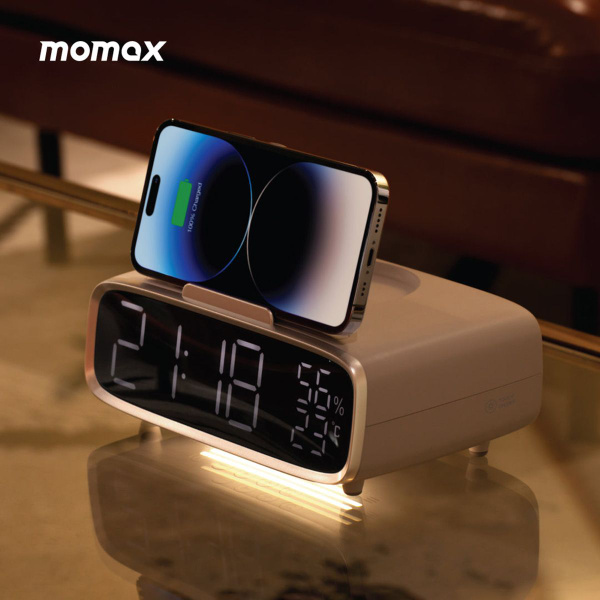 Электронные часы-будильник с зарядкой для телефона и подсветкой Momax ...