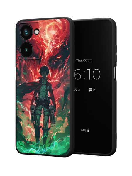 Силиконовый чехол Mcover для Realme 10 (Риалми 10), Атака Титанов ...