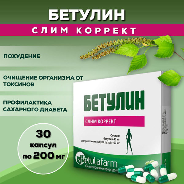 Бетулин СлимКоррект, 30 капс - купить с доставкой по выгодным ценам в ...