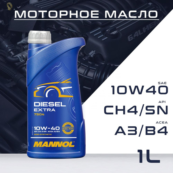 Масло моторное MANNOL 10W-40 Полусинтетическое - купить в интернет ...