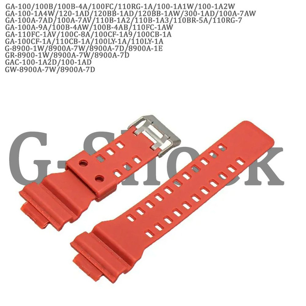 Ремешок для часов G-Shock GA-100 красный - купить с доставкой по ...