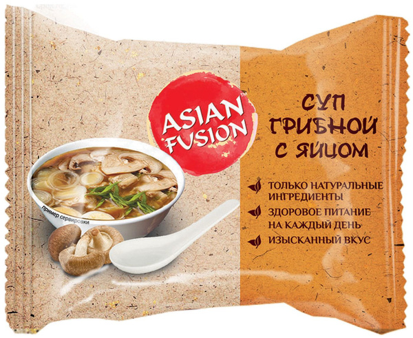 Суп Asian Fusion Грибной с яйцом 12г - купить с доставкой по выгодным ...