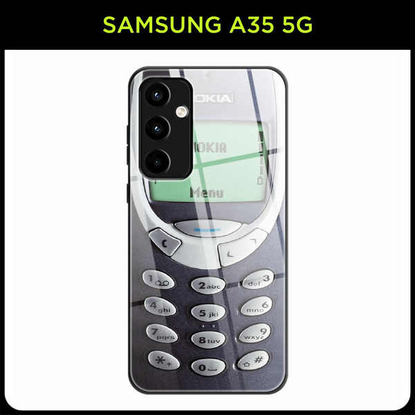 Стеклянный чехол на Samsung Galaxy A35 5G / Самсунг А35 5G с принтом ...