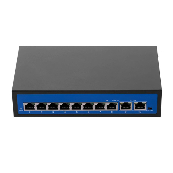 POE коммутатор 10 Портов (8 PoE + 2 Uplink 100 мбит/c) режим Extend до ...