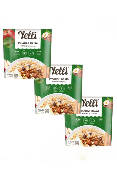 Каша ржаная яблоко&корица Yelli,180грамм купить на OZON по низкой цене ...