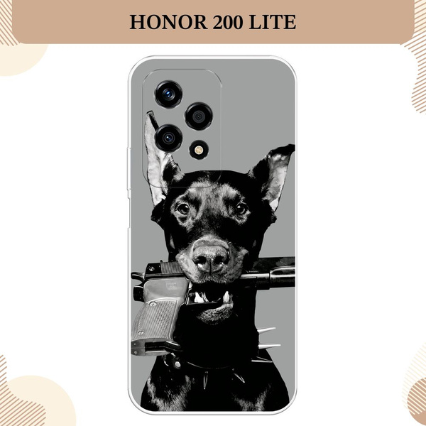 Силиконовый чехол на Honor 200 Lite / Хонор 200 Лайт Доберман - купить ...