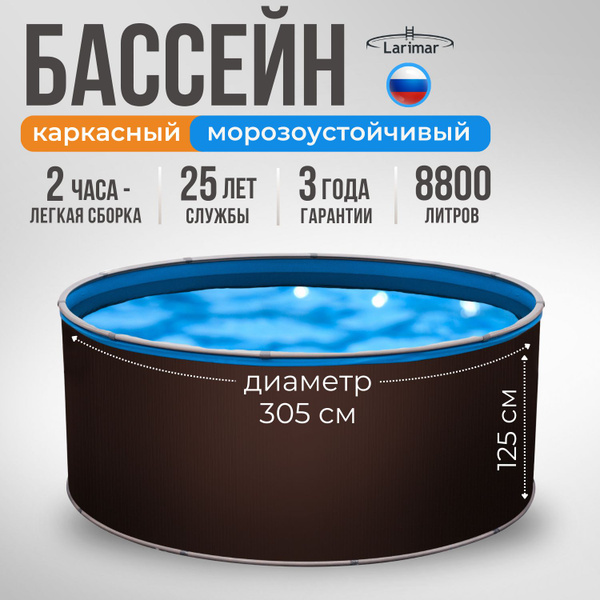 Бассейн Каркасный Larimar целевая аудитория: Взрослая купить c ...