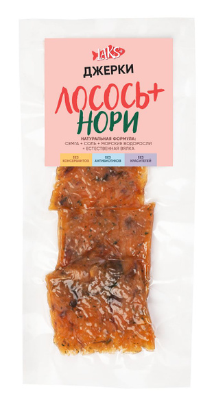 Джерки Laks+ с нори сушено-вяленые по-восточному, 40г - купить с ...