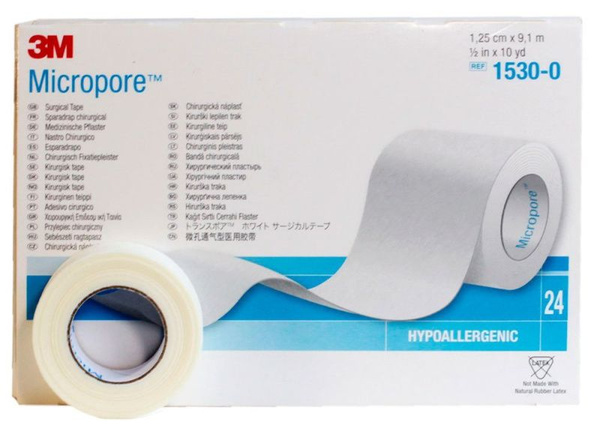 3М Micropore Пластыри гипоаллергенные фиксирующие белые Микропор 1.25 ...