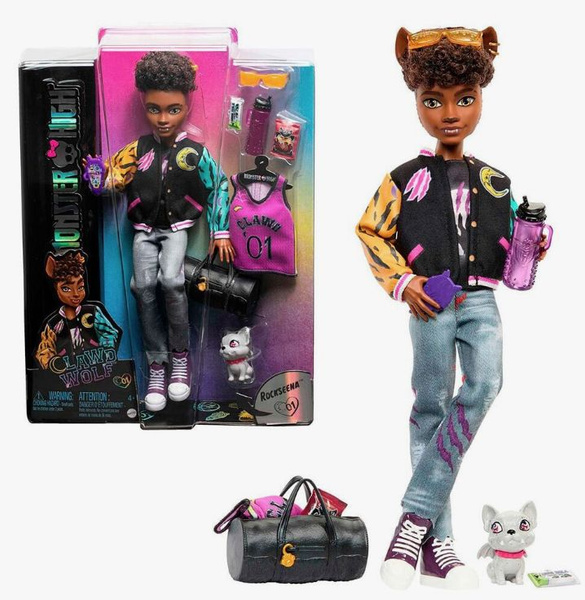 Кукла Монстр Хай Клод Вульф с питомцем бульдог Гаргулья - Monster High ...