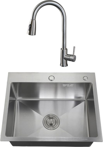 Комплект Мойка кухонная РМС MR MR-6050 c корзиной и дозатором ...