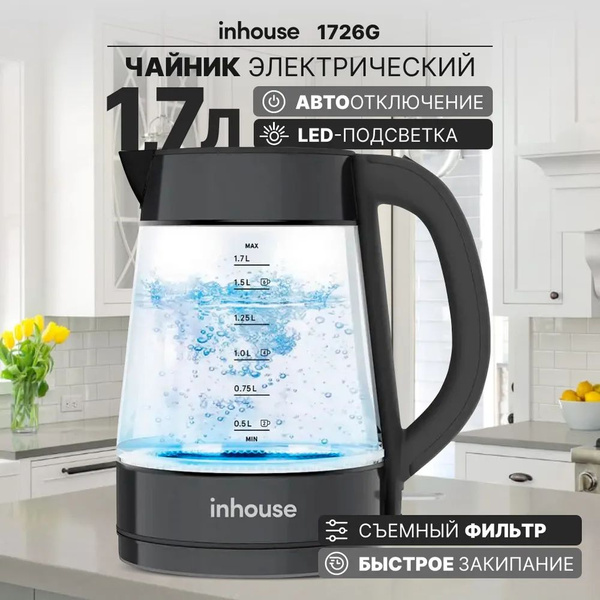 Купить электрический чайник inhouse Чайник электрический IEK-1726G ...