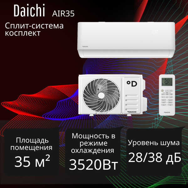 Сплит-система настенного типа Daichi внутенний блок AIR35AVQ1, внешний ...