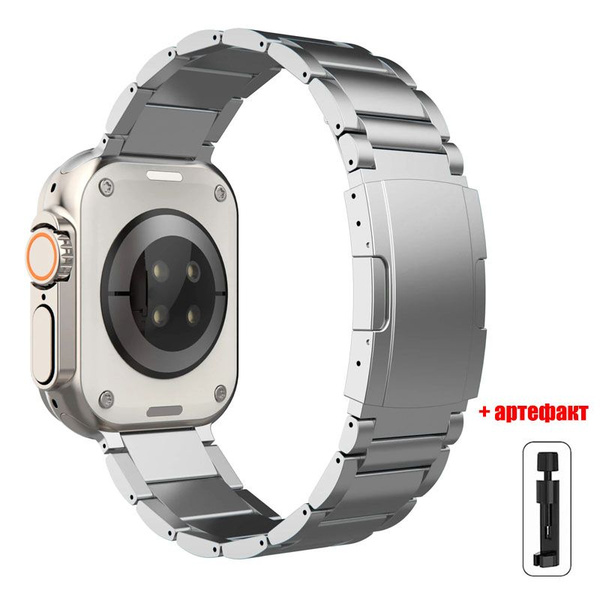 Титановый браслет для Apple Watch Band Ultra 2 49mm Series 9 8 7 6 5 4 ...