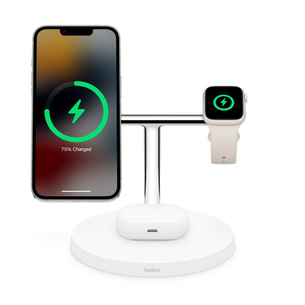 Белкин BOOST CHARGE PRO 3-в-1 беспроводная зарядная база с держателем ...