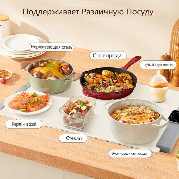 Силиконовый электронагревательный поддон для еды: Складные рулонные ...