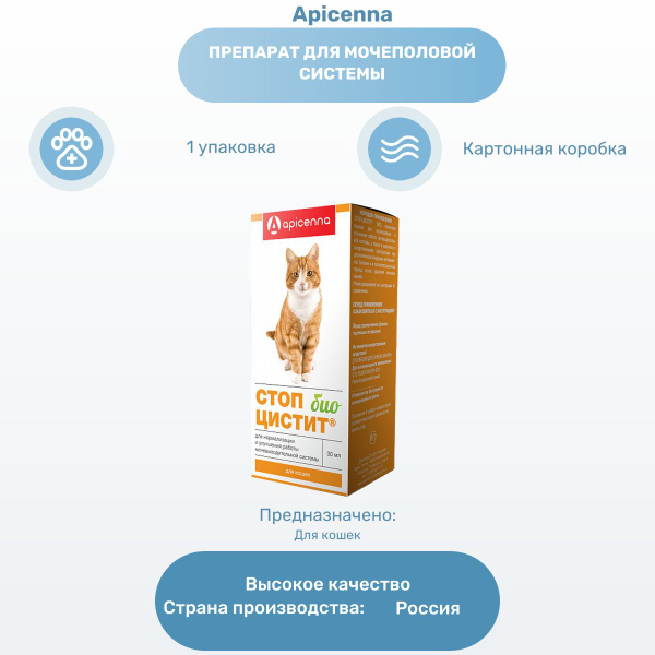 Характеристики Препараты для мочеполовой системы Apicenna Стоп-Цистит ...