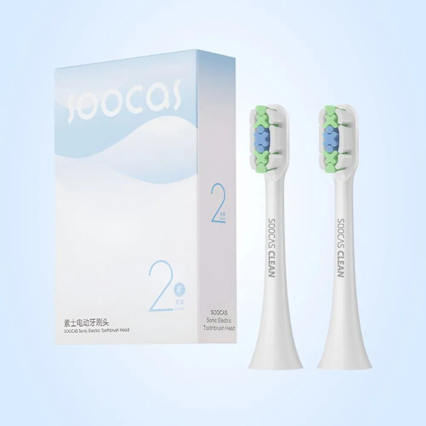 Насадка для зубной щетки SOOCAS X3 (2 шт) SOFT (White/Белый) - купить с ...