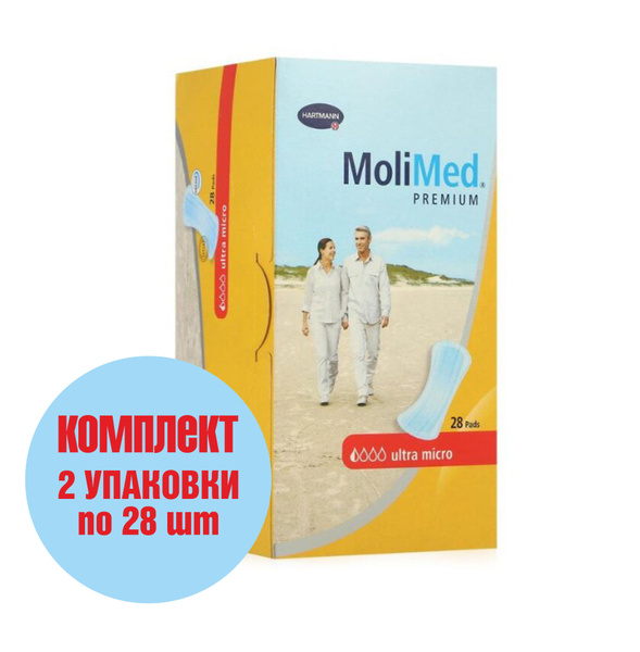 Прокладки урологические MoliMed (Молимед) Premium ultra micro 18x8 см ...