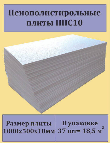 Плиты пенополистирольные ППС-10, 8-10 кг/куб.м, утеплитель пенопласт ...