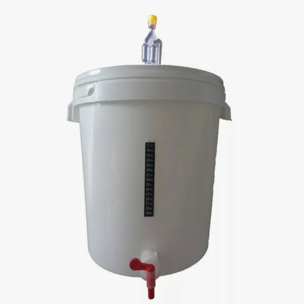 Комплект для брожения 32 л. (Бак для брожения, термометр, гидрозатвор ...